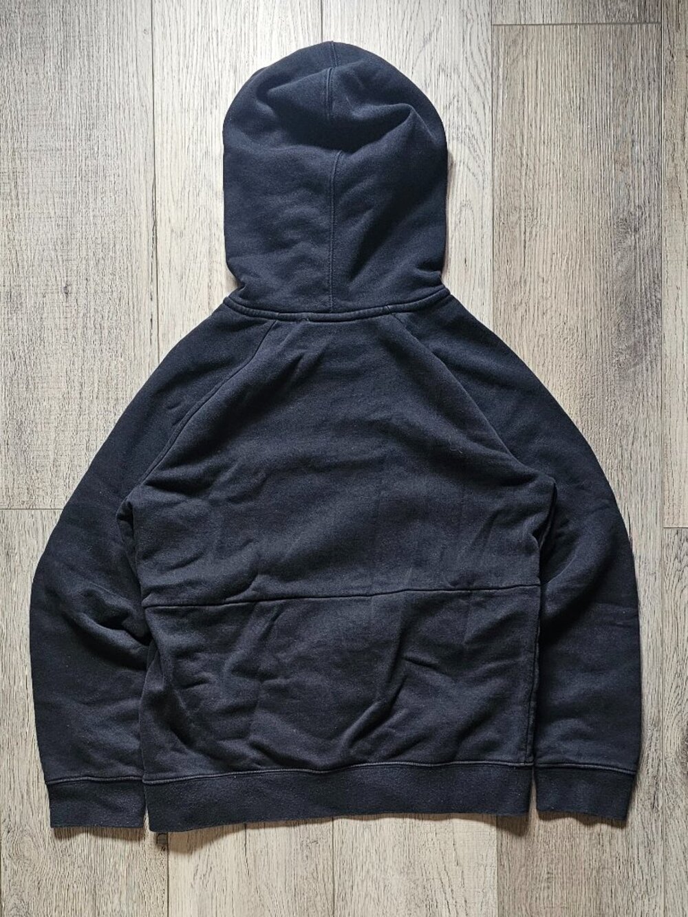 Nike Air Boys Hoodie Sweatshirt Black White Colorblock Nike Swoosh Size Large - Picture 5 of 7